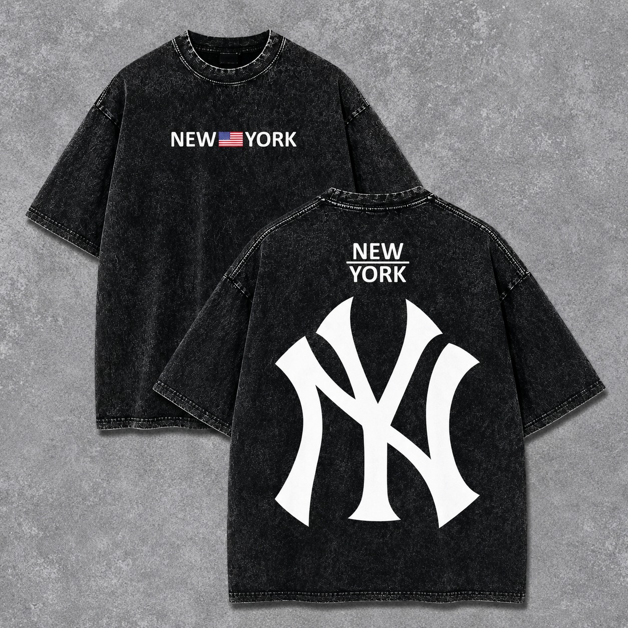 Premium Acid Wash Drop Shoulder T-Shirt - Slide 3