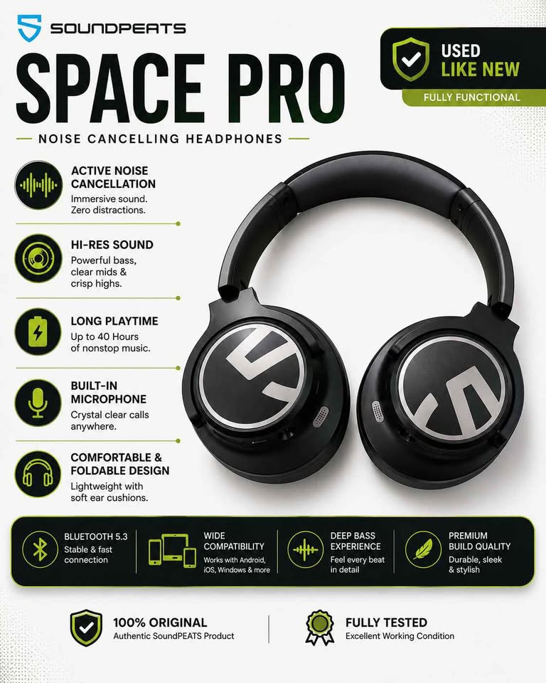 Soundpeats Space Pro Noise Canceling Headphones