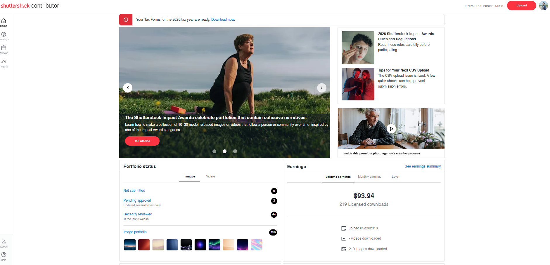Shutterstock Contributor Account