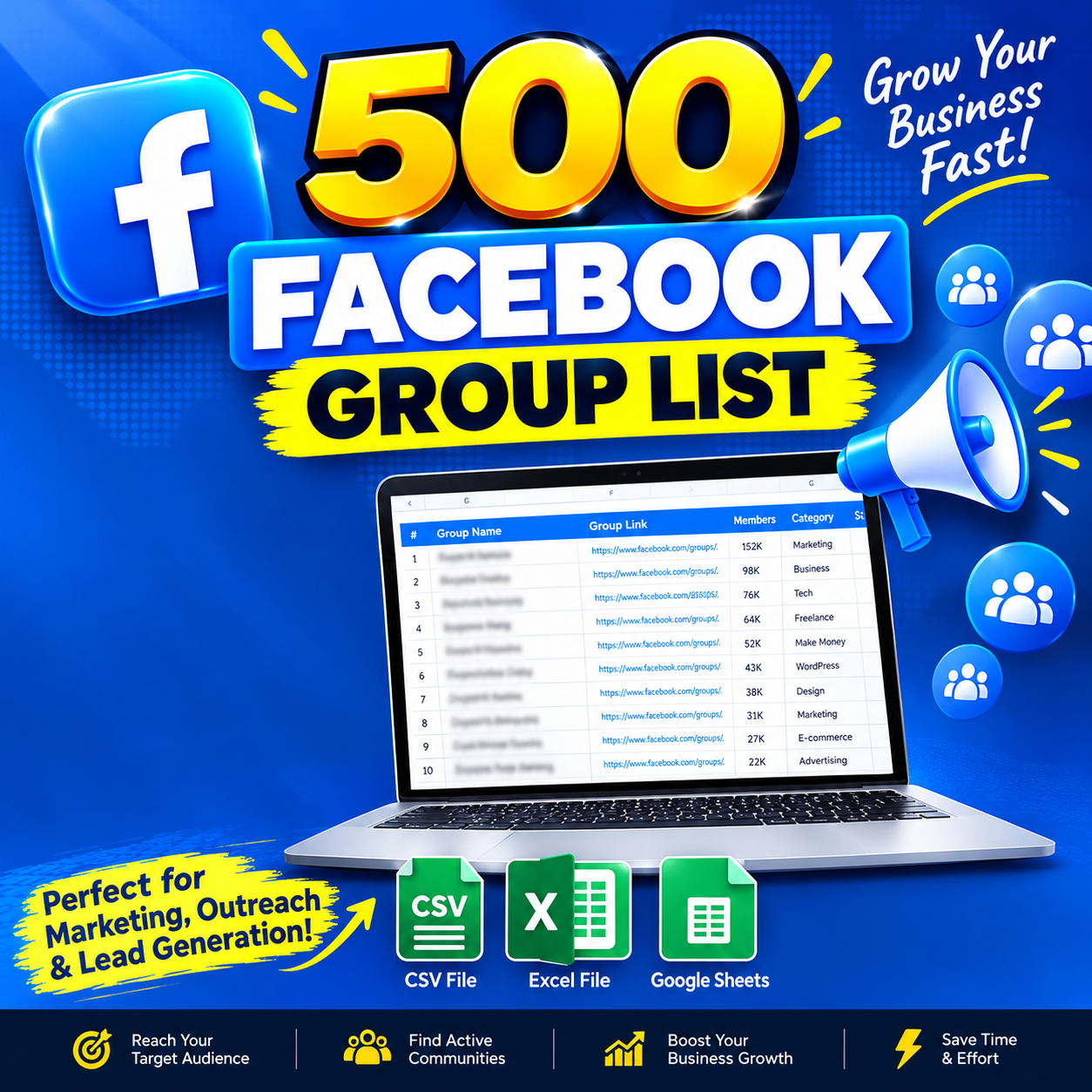 500 Facebook Group List